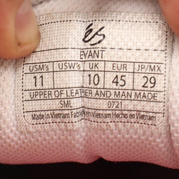 ES Evant White Blue Men's Size US 11 Skateboard Sneakers Lace Up Athletic - Picture 3 of 11